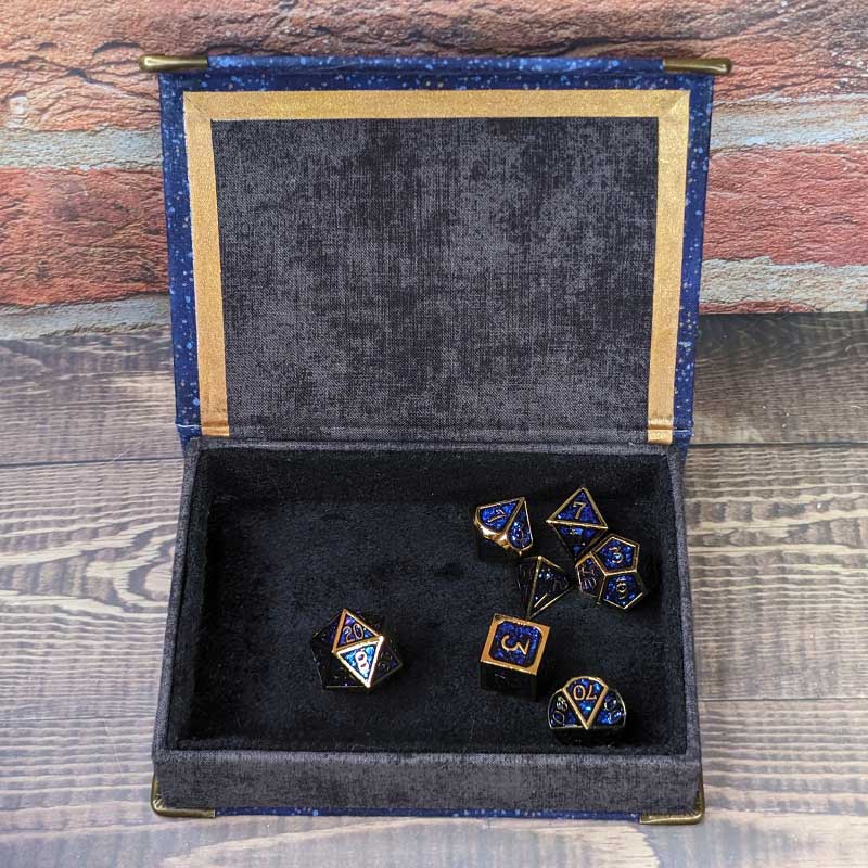 Cosmic Steel Dice Box with Magnetic Closure