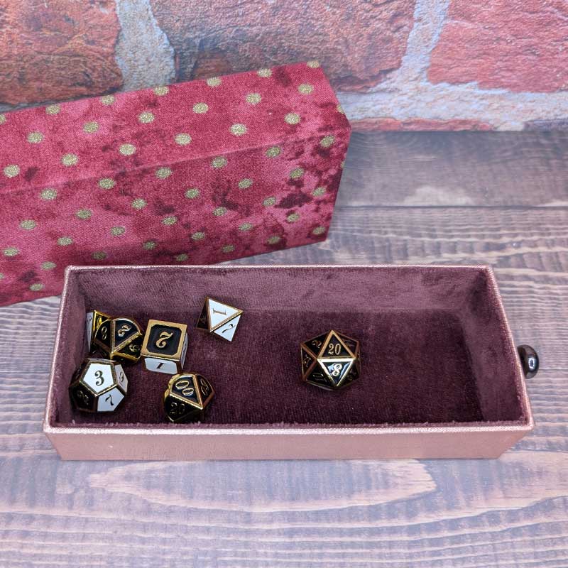 Rose Gold Dot Pull Dice Box