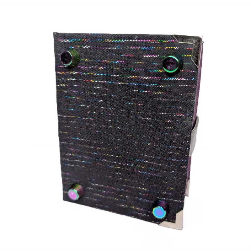 Black & Purple Dice Box with Leather Strap