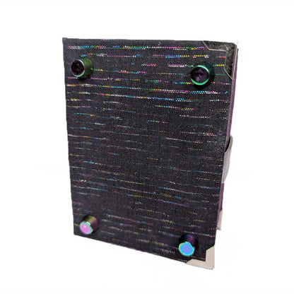 Black & Purple Dice Box with Leather Strap