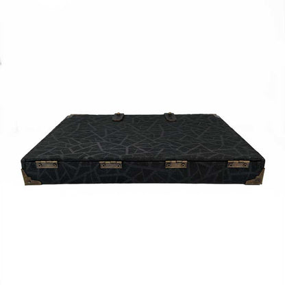 Black & Red Dice Chest with Leather Strap