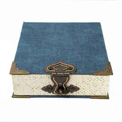 Blue Canvas Dice Box with Metal Latch