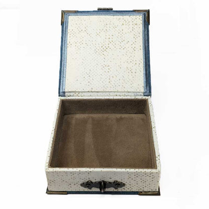 Blue Canvas Dice Box with Metal Latch