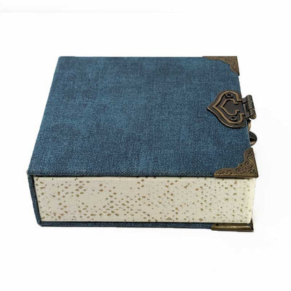 Blue Canvas Dice Box with Metal Latch