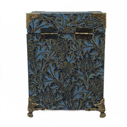 Blue & Gold Dice Chest with Metal Latch