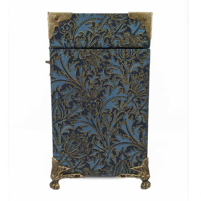 Blue & Gold Dice Chest with Metal Latch