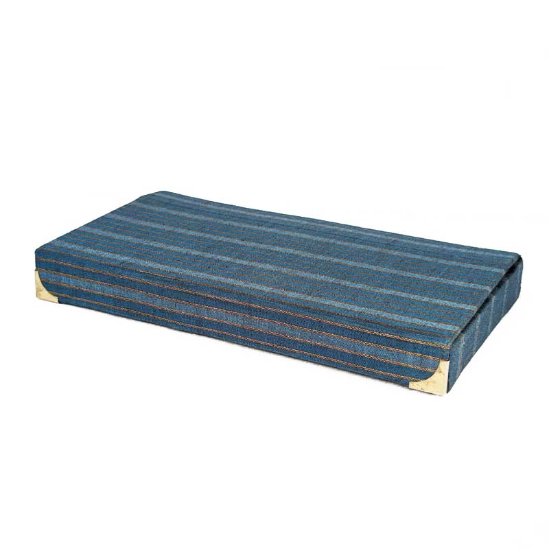 Blue Fold Over Lid Dice Box with Magnetic Closure