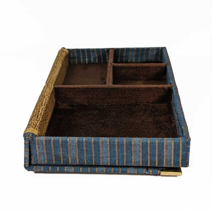 Blue Fold Over Lid Dice Box with Magnetic Closure
