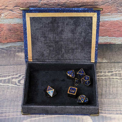 Cosmic Steel Dice Box with Magnetic Closure
