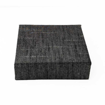 Black Denim Mini Dice Box with Snap Closure