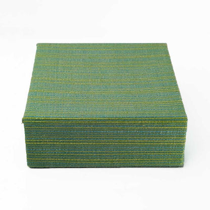 Green & Blue Dice Box with Snap Closure