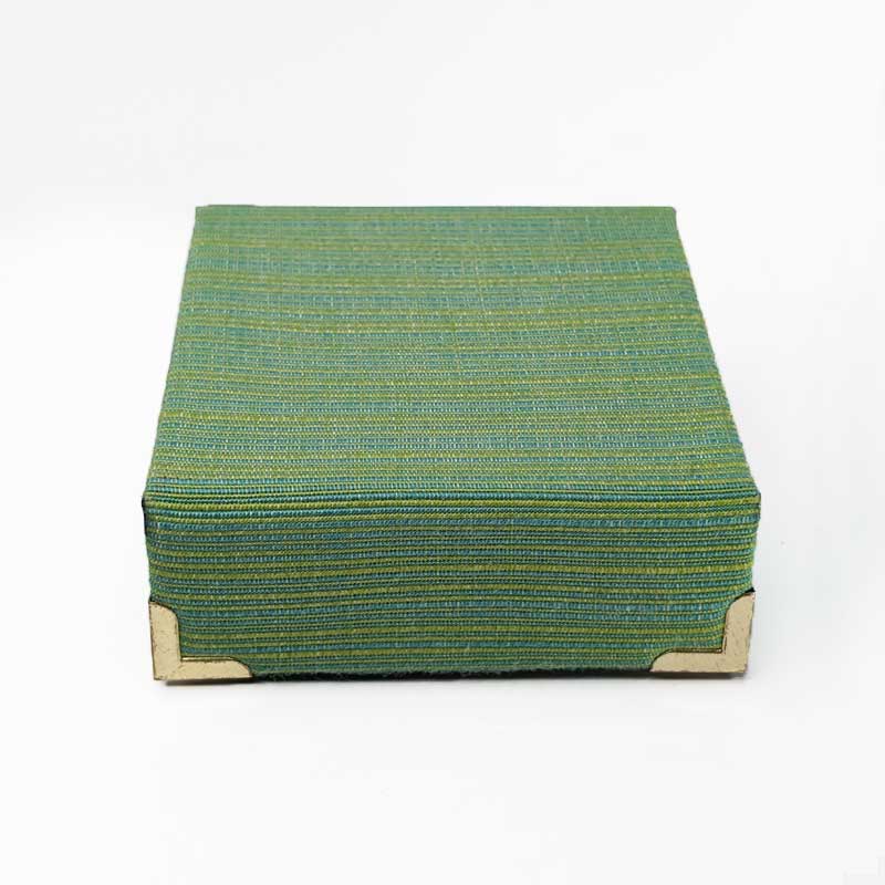 Green & Blue Dice Box with Snap Closure
