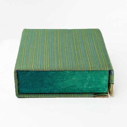 Green & Blue Dice Box with Snap Closure