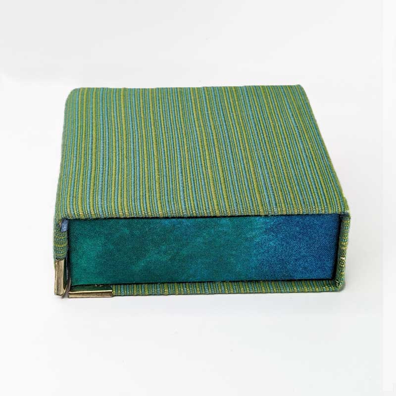 Green & Blue Dice Box with Snap Closure