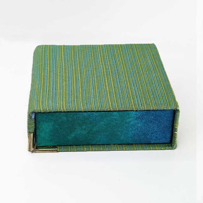Green & Blue Dice Box with Snap Closure