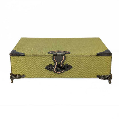 Green & Teal Dice Chest with Metal Latch