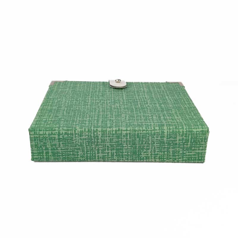 Green Mint & Gray Dice Box with Leather Strap