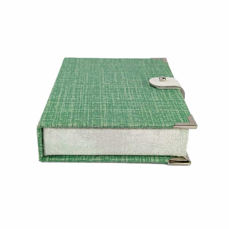 Green Mint & Gray Dice Box with Leather Strap