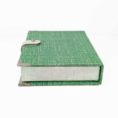 Green Mint & Gray Dice Box with Leather Strap
