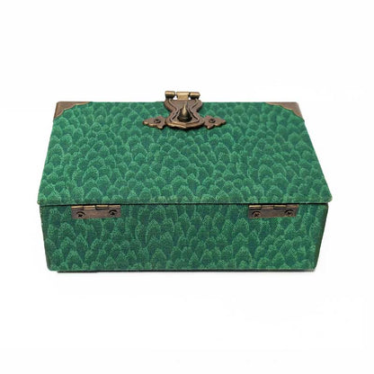 Green Scale Dice Box with Metal Latch