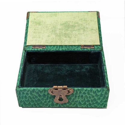 Green Scale Dice Box with Metal Latch