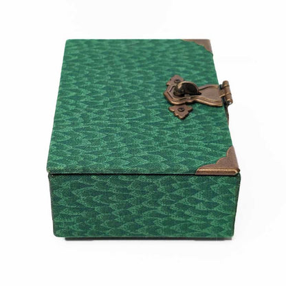 Green Scale Dice Box with Metal Latch