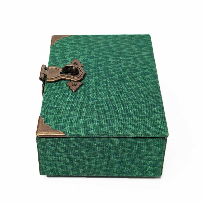 Green Scale Dice Box with Metal Latch