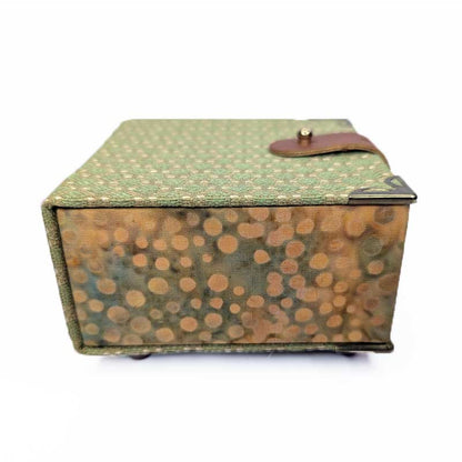 Green & Yellow Dice Box with Leather Strap
