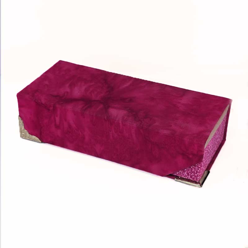 Magenta Asymmetrical Dice Box with Magnetic Closure