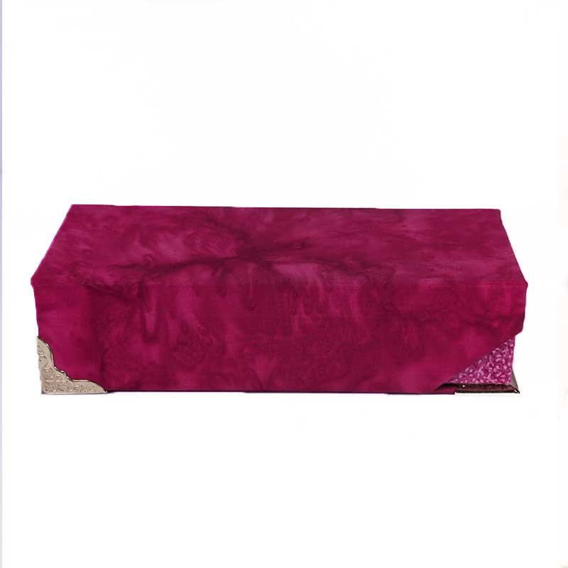Magenta Asymmetrical Dice Box with Magnetic Closure