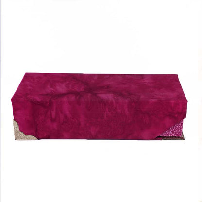 Magenta Asymmetrical Dice Box with Magnetic Closure