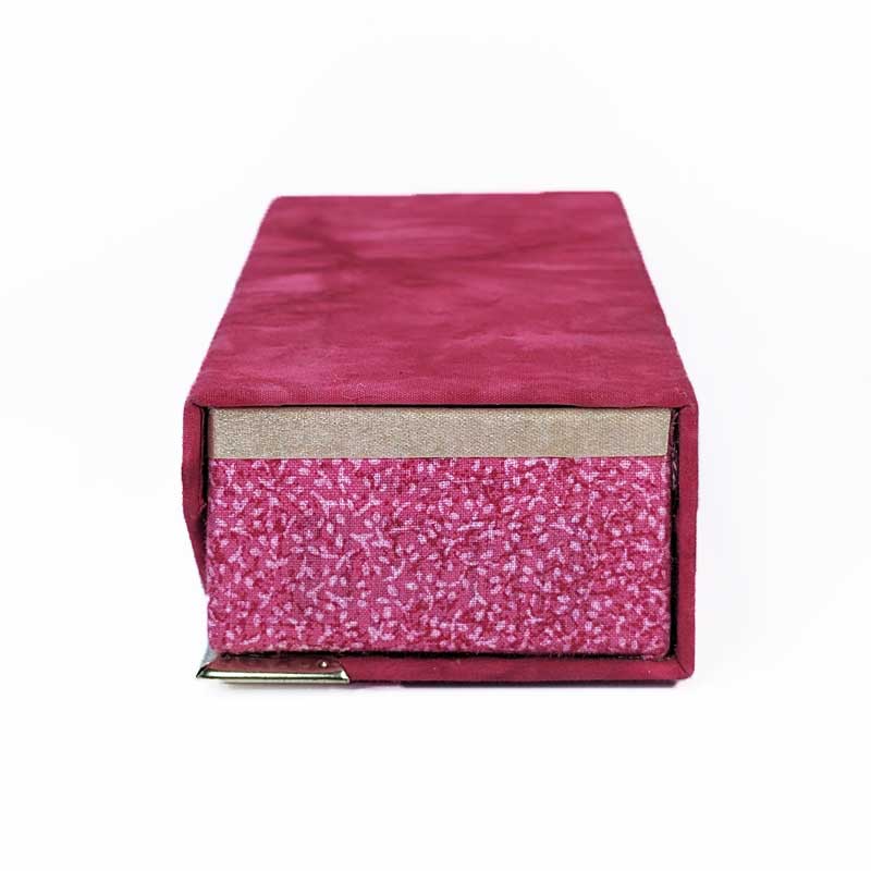 Magenta Asymmetrical Dice Box with Magnetic Closure