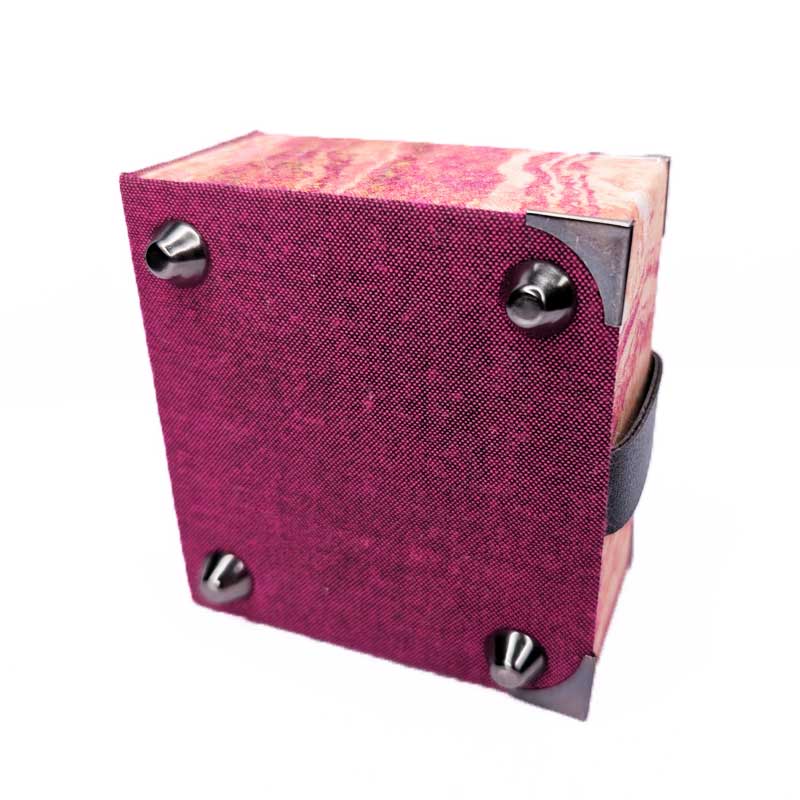 Pink & Orange Dice Box with Leather Strap