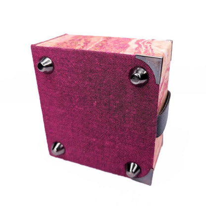 Pink & Orange Dice Box with Leather Strap