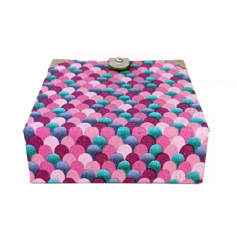 Pink & Purple Glitter Dice Box with Leather Strap
