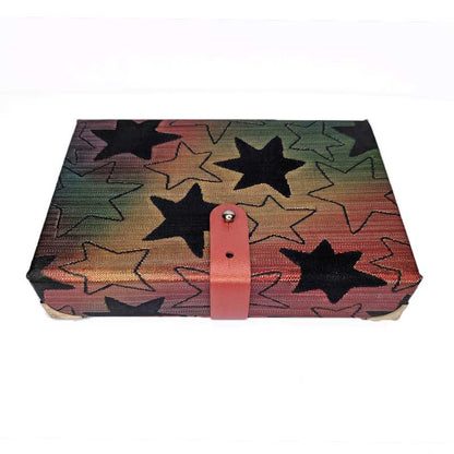 Rainbow Star Dice Box with Leather Strap