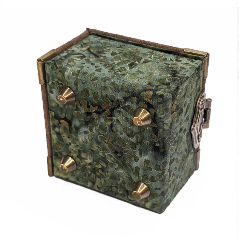 Green & Brown Wilderness Dice Box with Metal Latch