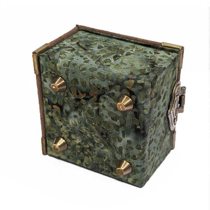 Green & Brown Wilderness Dice Box with Metal Latch
