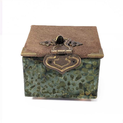 Green & Brown Wilderness Dice Box with Metal Latch