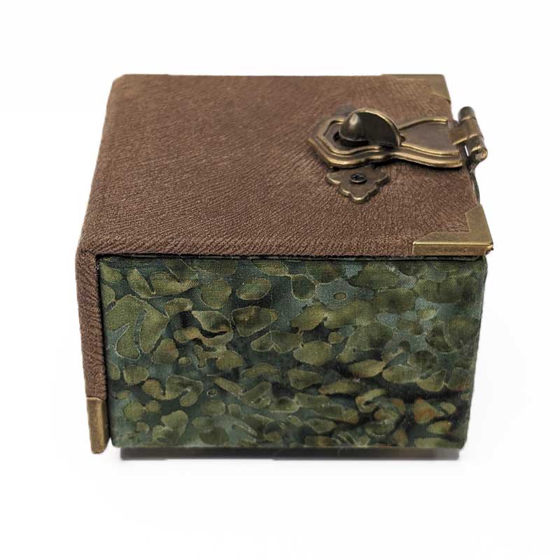 Green & Brown Wilderness Dice Box with Metal Latch