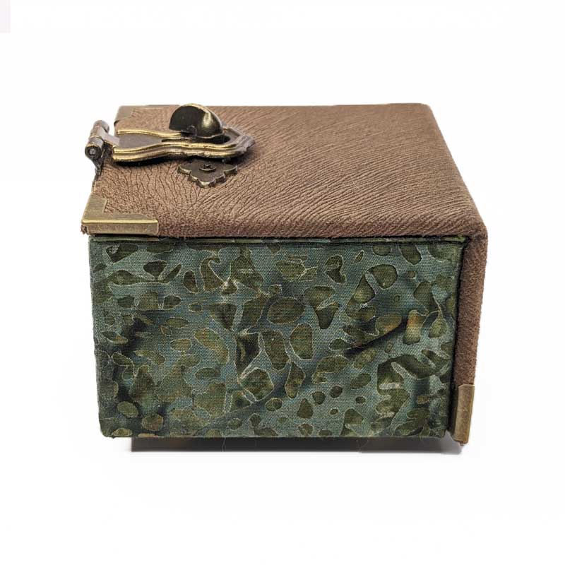 Green & Brown Wilderness Dice Box with Metal Latch